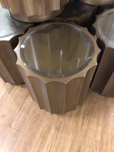 Bronze Color Fluted Accent Table