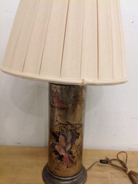 28" Vintage Asian Bird Lamp