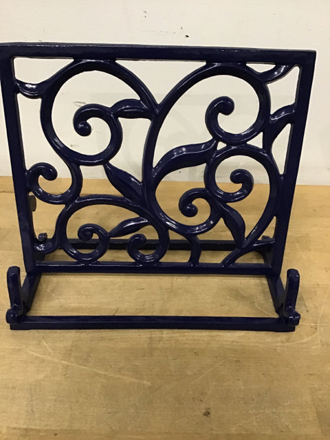 9.5" x 11 Blue Cast Iron Book Stand