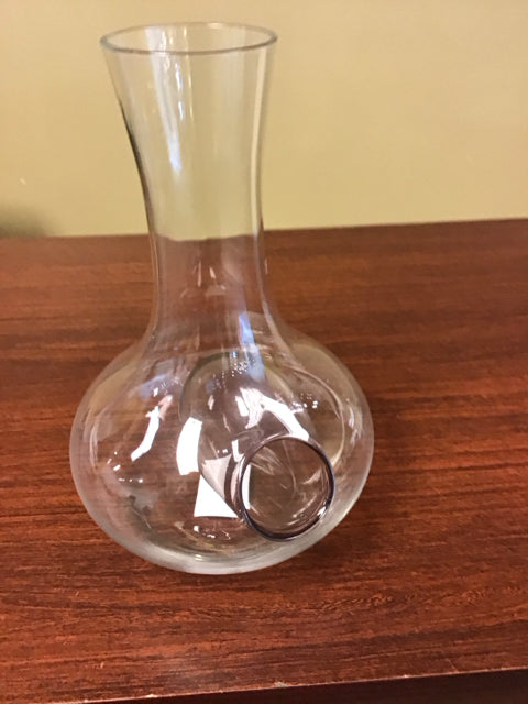 10.5" Clear & Lavender Glass Decanter