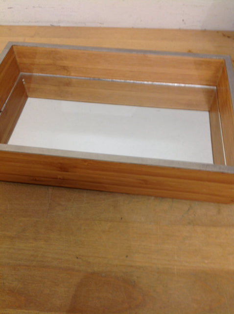 Tray- 11" Wood Mirror