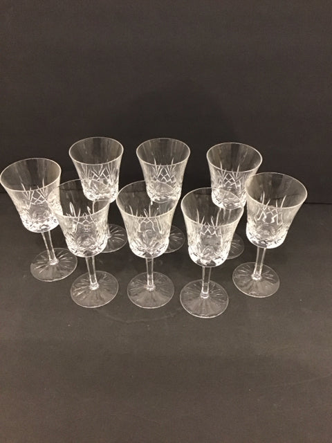 Set/8 Astral Crystal Questa Wine Glasses