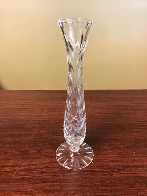 9.5" Cut Glass Bud Vase