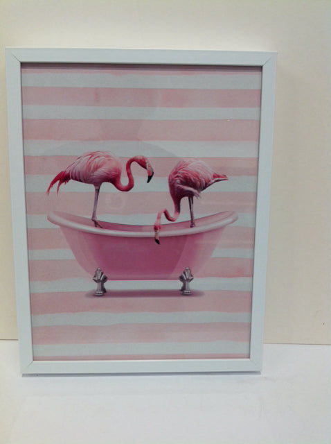14x11 Framed Flamingo Art