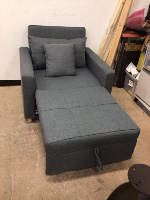 Grey Fabric Sleeper Chair