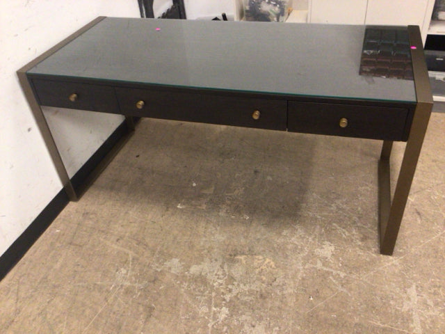 66" X 28.25" X 30.75" Hooker Furniture Curata Glass Top Writing Desk