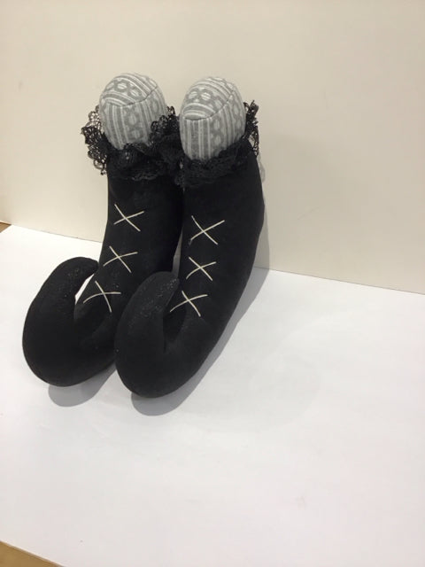 16" Pair Fabric Witch's Boots