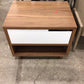 AS-IS Wood White One Drawer Nightstand