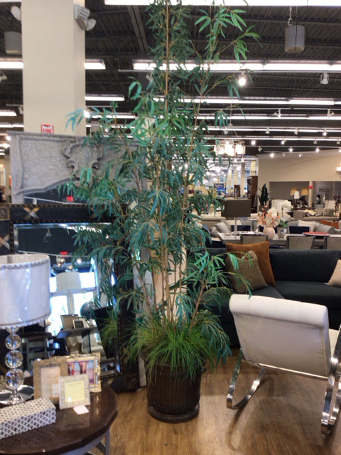 Bamboo Metal Planter