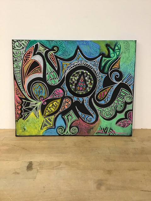16x20 Signed Bejeweled Circle Ronnie Greenspan