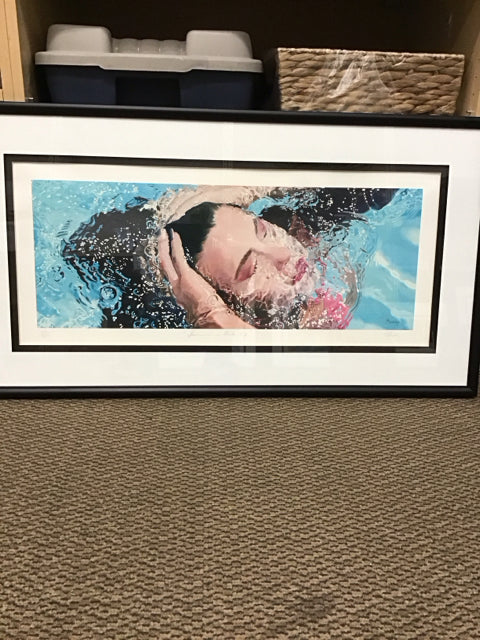 41x22 Framed "Swimming in Pink #2" Signed 109/950