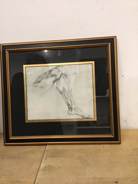 16"x14" Michelangelo Study Of A Leg Art