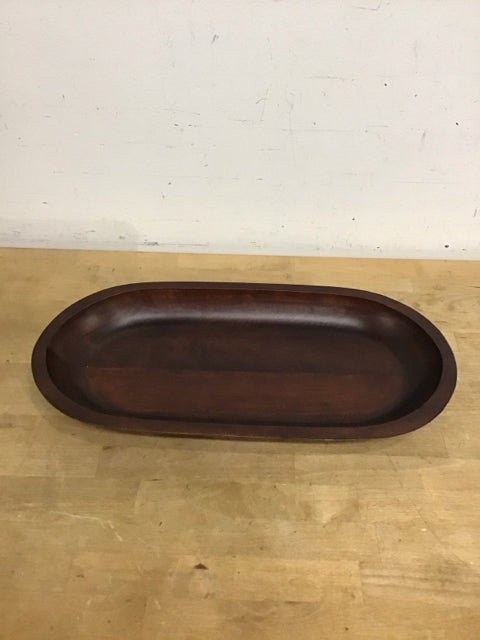 20" Cherry Wood Oval Bowl