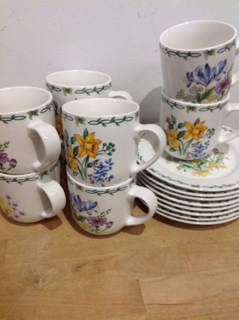 16 Pc Thomson Coffee Mugs & Dessert Plate Set