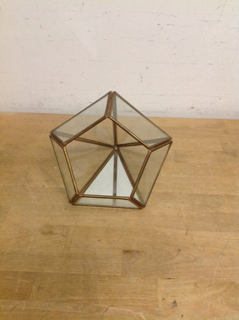 Restoration Hardware Glass/Brass Jewelry Holder