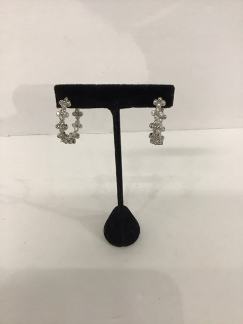 Van Cleef Style 925 Silver Hoop Earrings