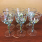 Set Of 6 Painted Confetti Handblown Wine Glasses