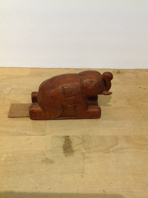 7" Wood Elephant w/Secret Compartment