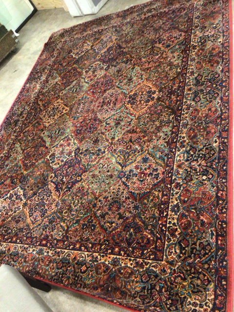 8.8 X 12 Karastan Multicolor Panel Kirman Rug
