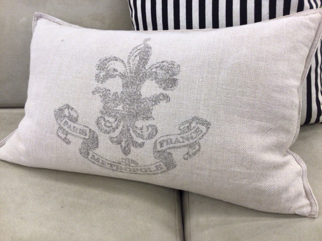 Beige Paris/Metropole/France Lumbar Pillow
