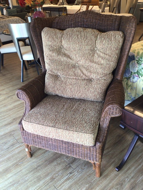 Lexington Wicker Wing Back Arm Chair