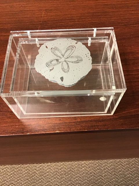 Set Of 2 Acrylic Sand Dollar Nesting Boxes