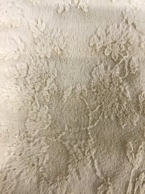 49"x70" Ashley Cream Faux Fur Throw