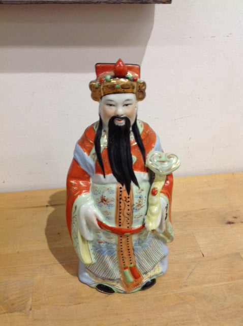 10" Asian Porcelian Man Statue