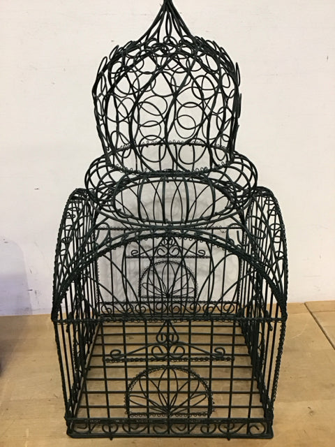 24"x12" Green Metal Wire Bird Cage