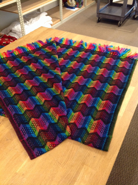Multicolor Peruvian Throw w/Fringe