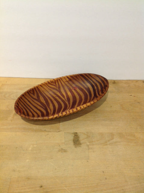 12" Oval Muhuhu Wood Bowl