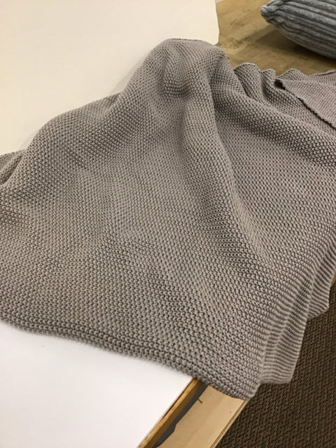 Grey Woven Throw