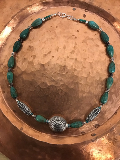 Turquoise & 925 Sterling Necklace