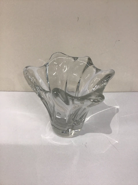 5" Daum French Twisted Signed Crystal Vase