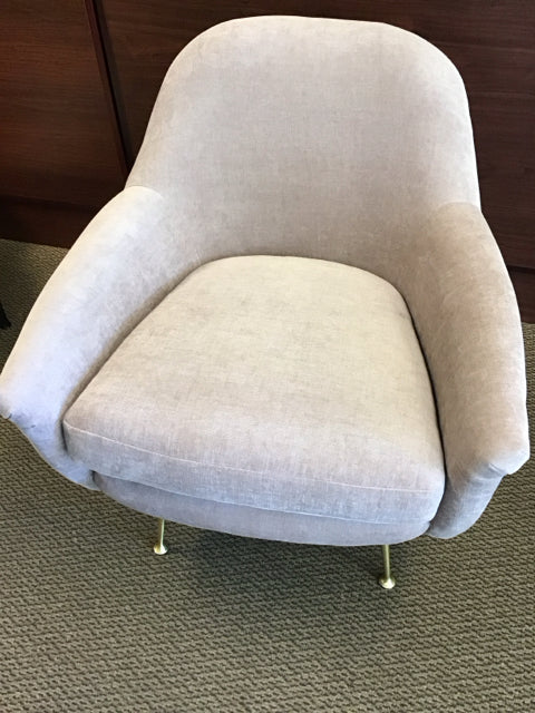 West Elm Mauve Phoebe Chair W/Metal Legs