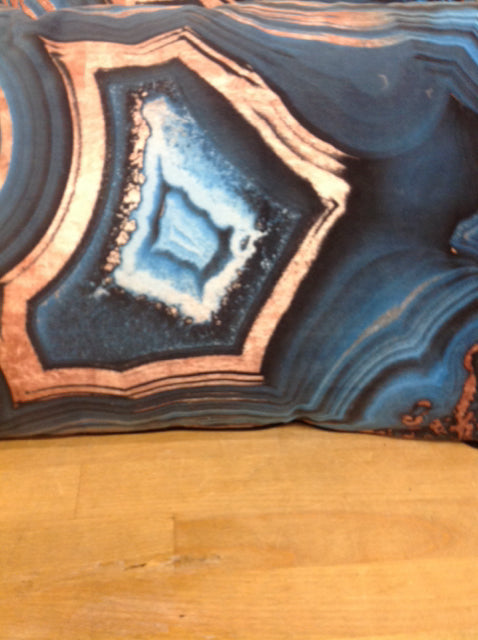 Pillow- 16" Blue Fleece Print
