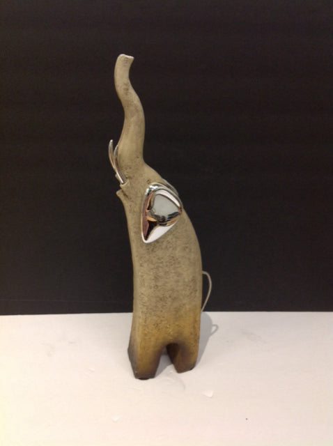 17.5" Resin Elephant w/Silver Ears