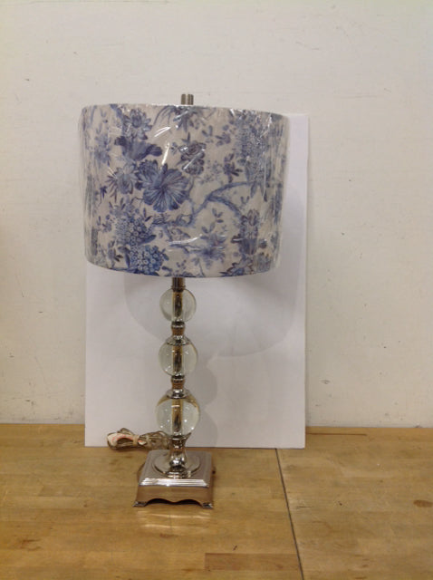 26" Chrome Base 3 Glass Spheres w/Shade