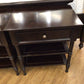 AS-IS Drexel Heritage One Drawer Dark Wood Nightstand(Top Damage)