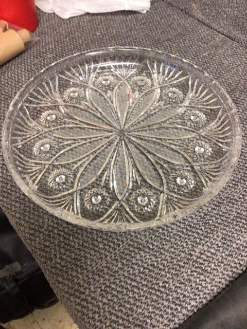 11 1/2" Round Glass Tray