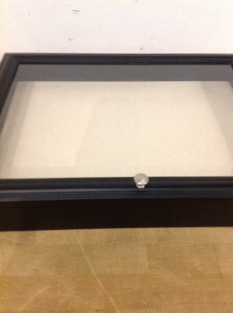 19" Black Wood & Glass Display Box