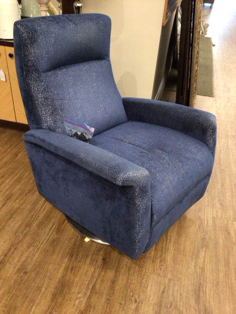 American Leather Blue Power Recliner