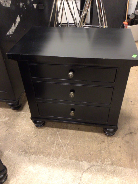 AS-IS RH Black Nightstand(Marks On Top)