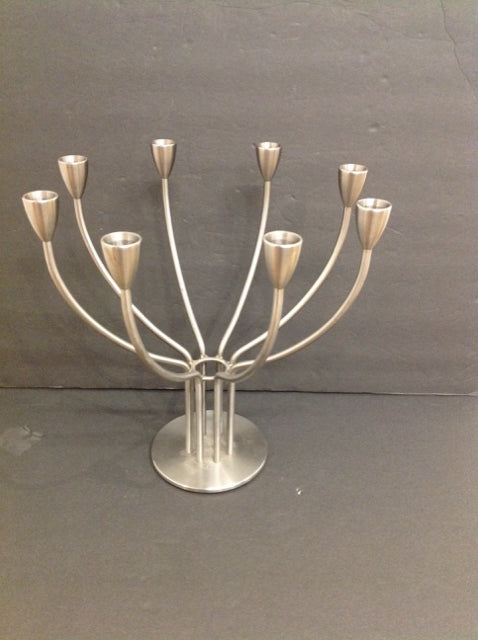 Ikea 8-Arm Brushed Metal Candle Holder
