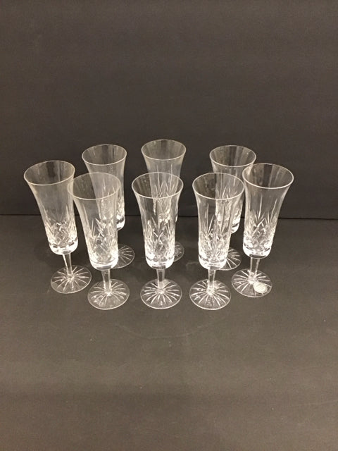 Set/8 Astral Crystal Questa Champagne Flutes
