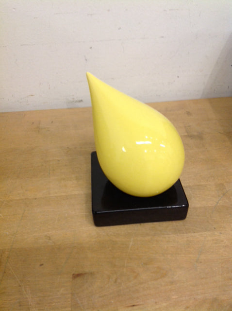 7" Yellow Ceramic Sculpture