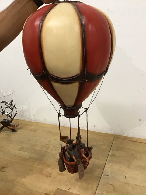 Vintage Hanging Hot Air Balloon W/Basket Figure