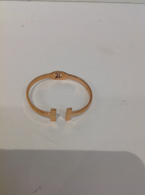 Tiffany Style Rose Gold T Stainless Steel Bracelet