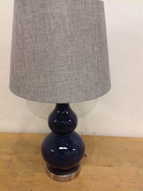 21" Blue Ceramic Lamp