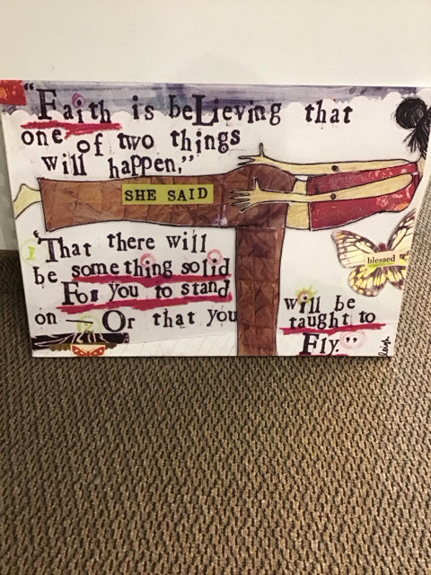 24"x17" "Faith Is Believing..." Art Signed By Leigh